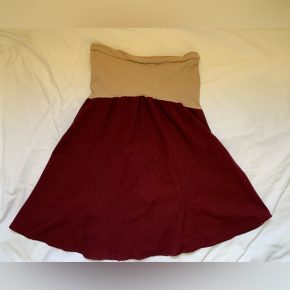 A Pea In The Pod Cranberry Skirt; maternity business casual, size small - Picture 7 of 8